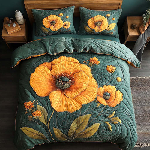 Bring warmth home with nature's beauty – Personalized Quilted Bedding Set – Gift for Home Lovers Quilted Bedding Set V2 MagicInPrints