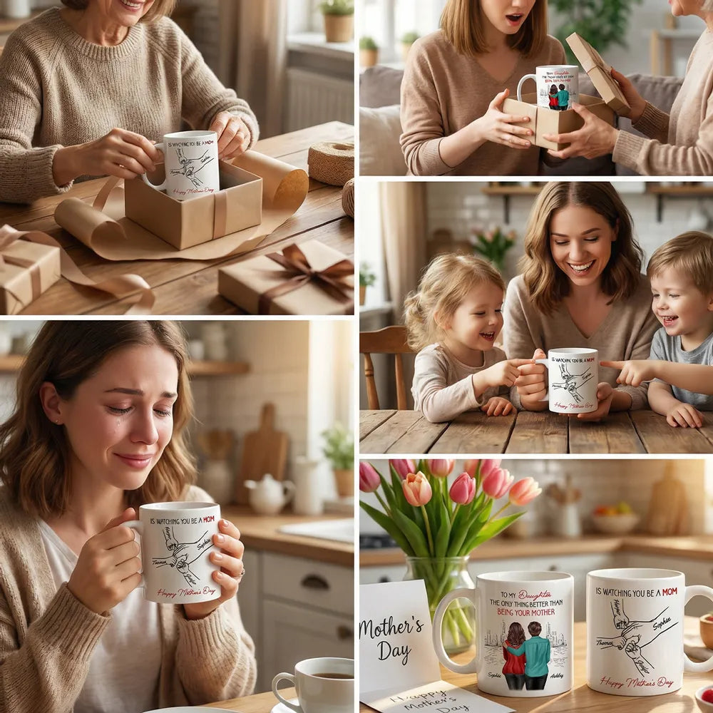 Personalized Mother's Day Mug for Daughter - Sentimental Gift with Custom Names Cup MagicInPrints
