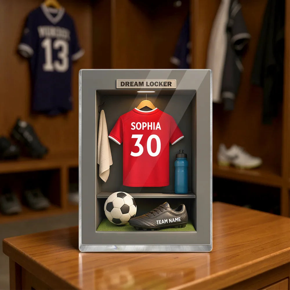 Personalized Soccer Locker Room Display for Kids - Custom Name and Team Plaque MagicInPrints