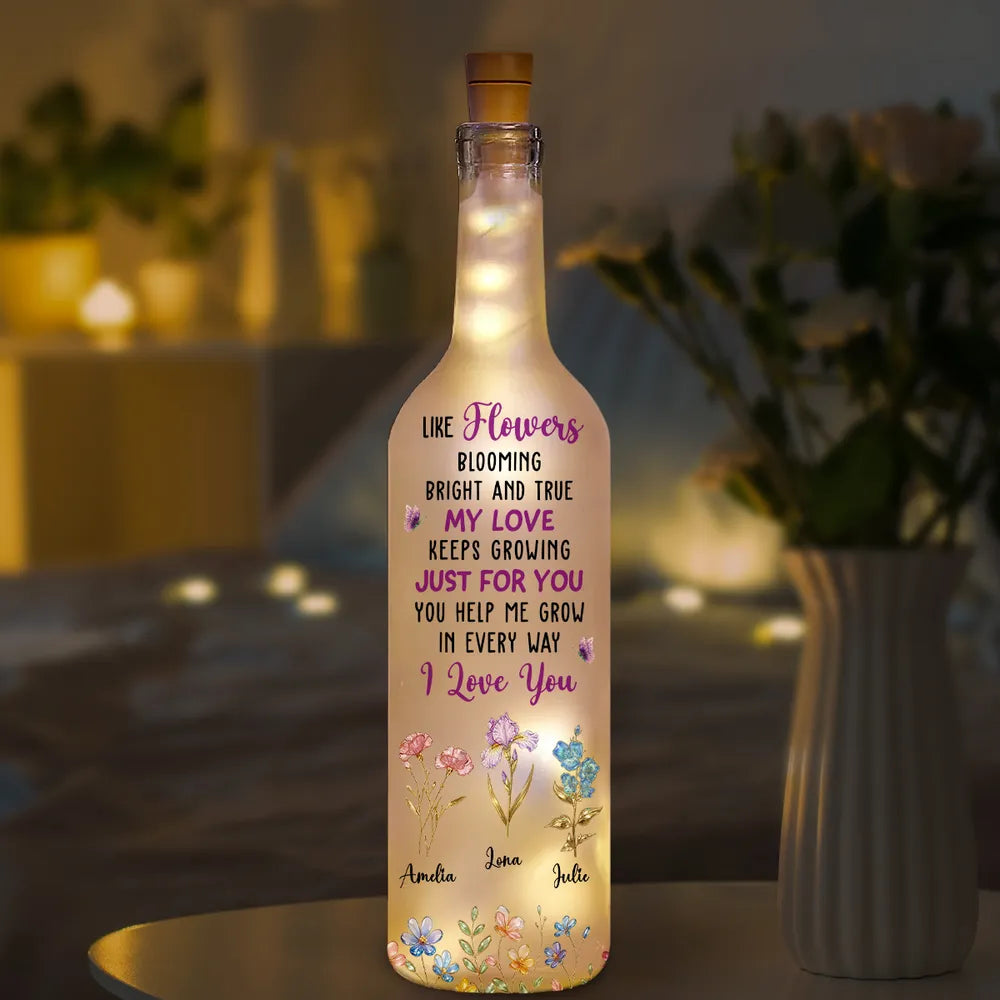 Personalized LED Wine Bottle Lamp for Loved Ones - Romantic Gift Lamp MagicInPrints