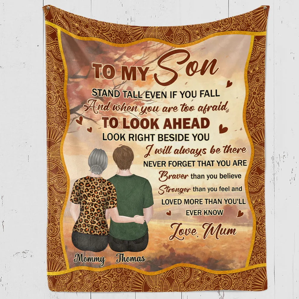 Personalized Fleece Blanket for Son - Sentimental Gift from Mom Blanket MagicInPrints