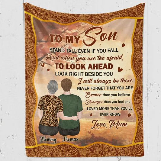 Personalized Fleece Blanket for Son - Sentimental Gift from Mom Blanket MagicInPrints