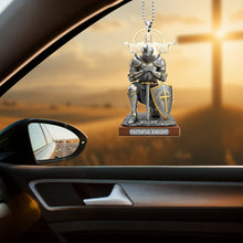 Load image into Gallery viewer, “Faithful Knight” – Personalized Car Ornament for Christian Believers Ornament MagicInPrints
