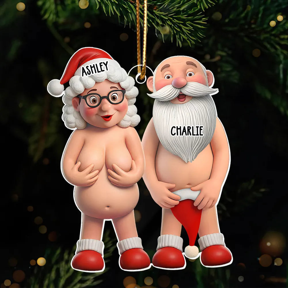 Personalized Funny Couple Christmas Ornament - Holiday Decor Gift Ornament MagicInPrints