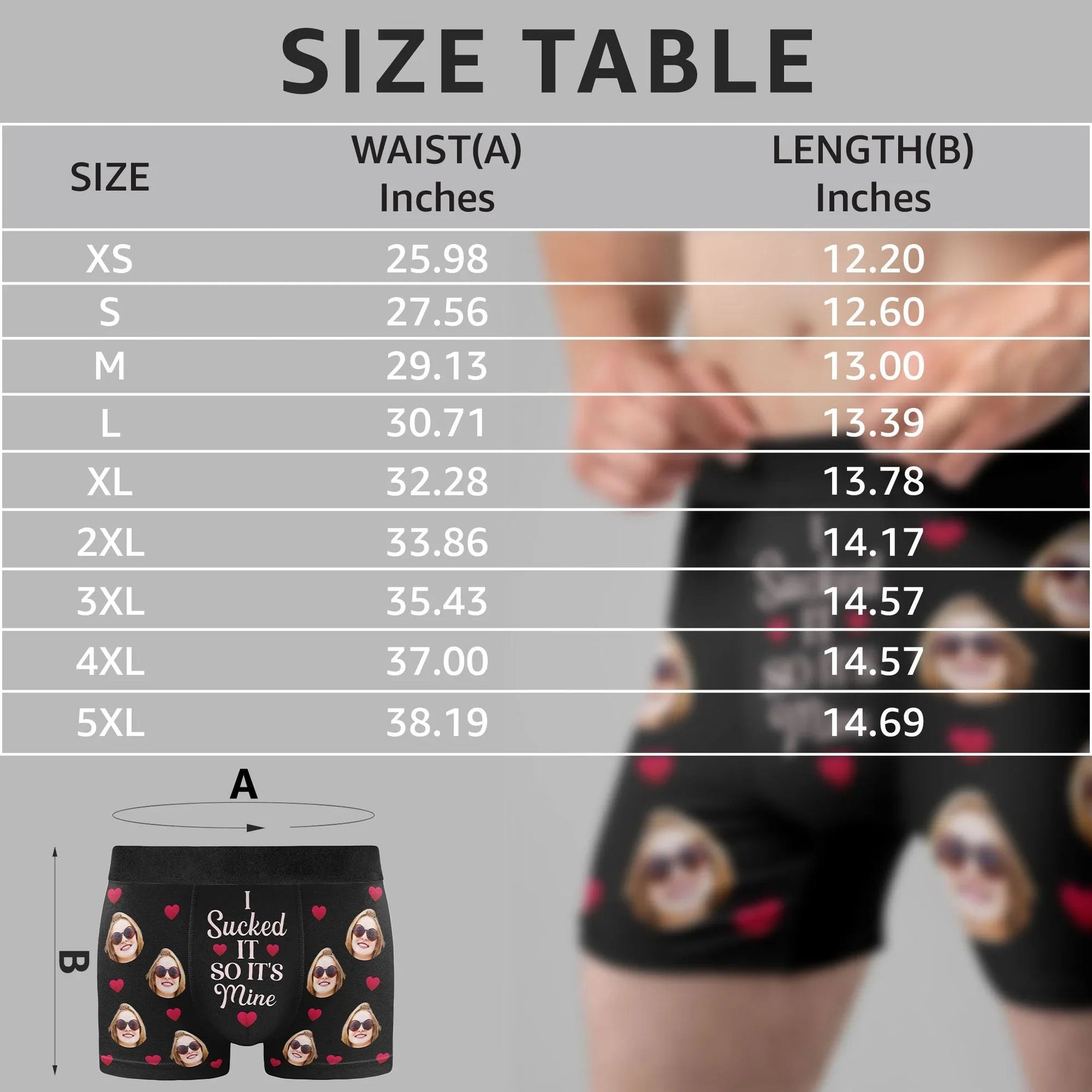 Custom Face Men's Boxer Briefs for Couples - Funny Romantic Gift Underwear MagicInPrints