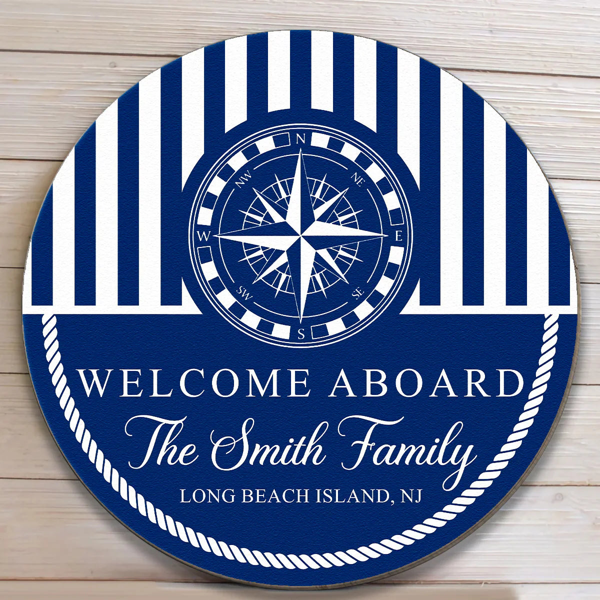 Custom Nautical Welcome Sign for Families - Personalized Home Decor Sign MagicInPrints