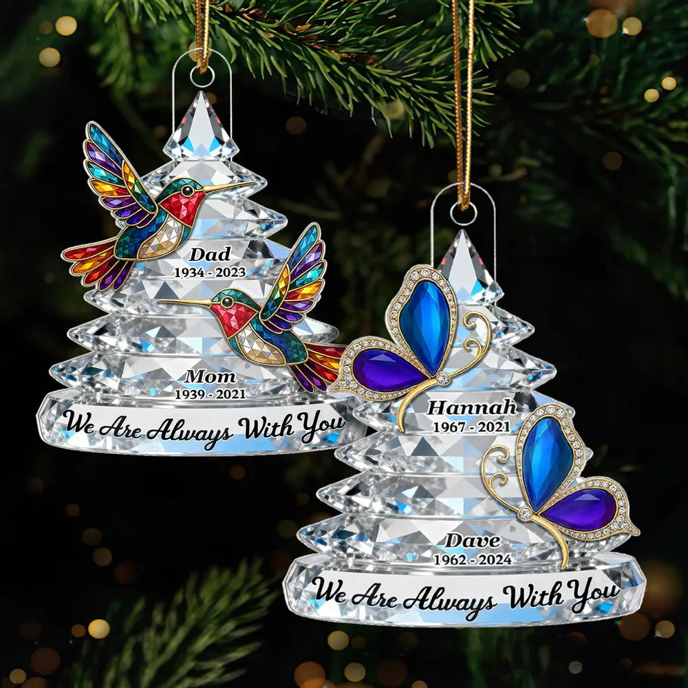 Personalized Memorial Crystal Ornament for Family - Christmas Remembrance Ornament MagicInPrints
