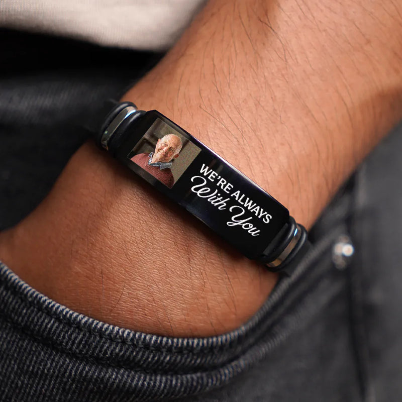 Custom Engraved Photo Bracelet for Men - Sentimental Gift Jewelry MagicInPrints
