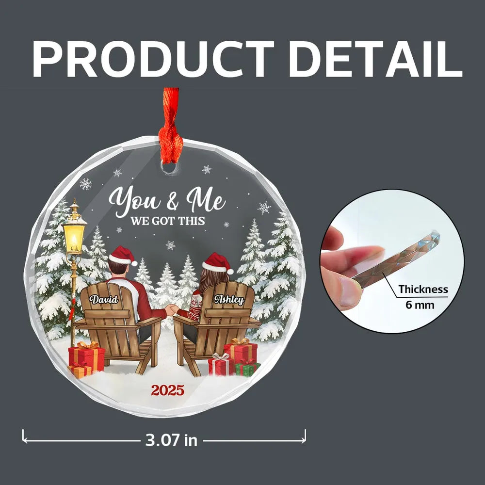 Personalized Couple Christmas Ornament - Romantic Holiday Keepsake 2025 Ornament MagicInPrints