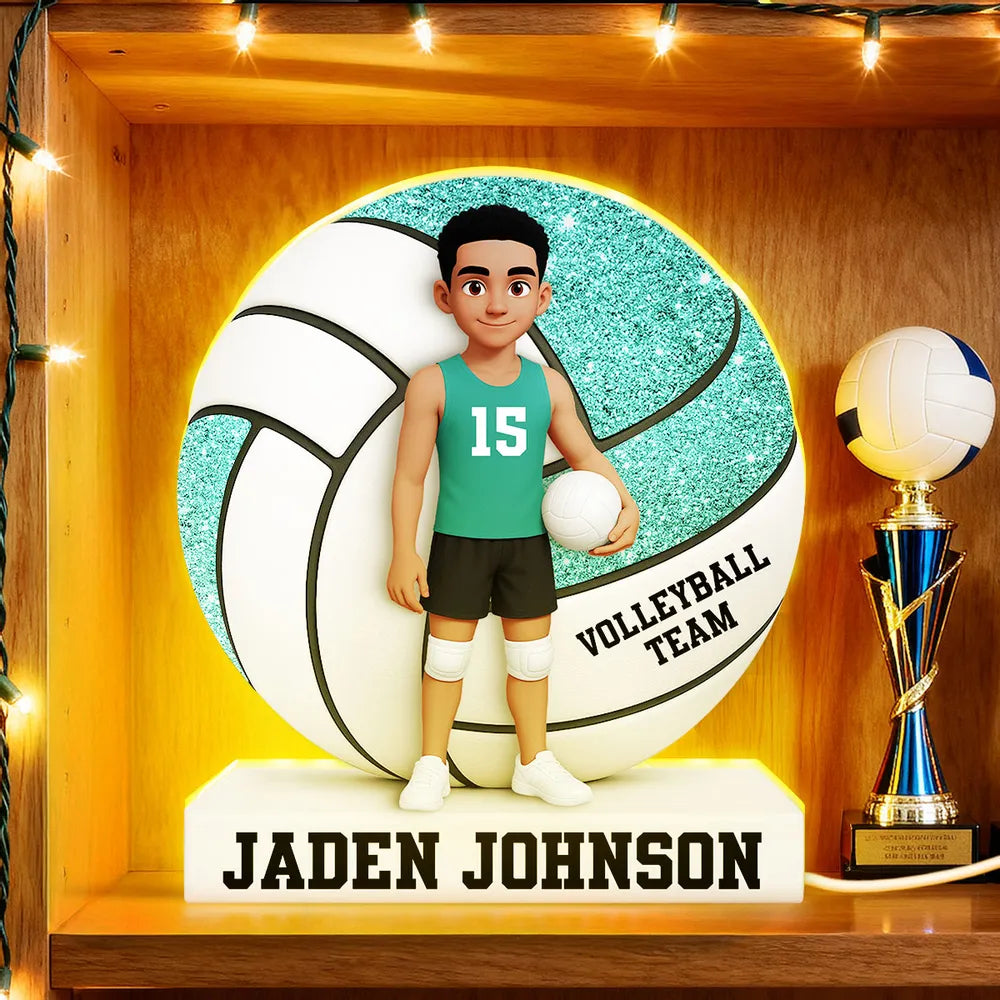 Custom Volleyball Team LED Night Light for Kids - Personalized Gift Plaque MagicInPrints