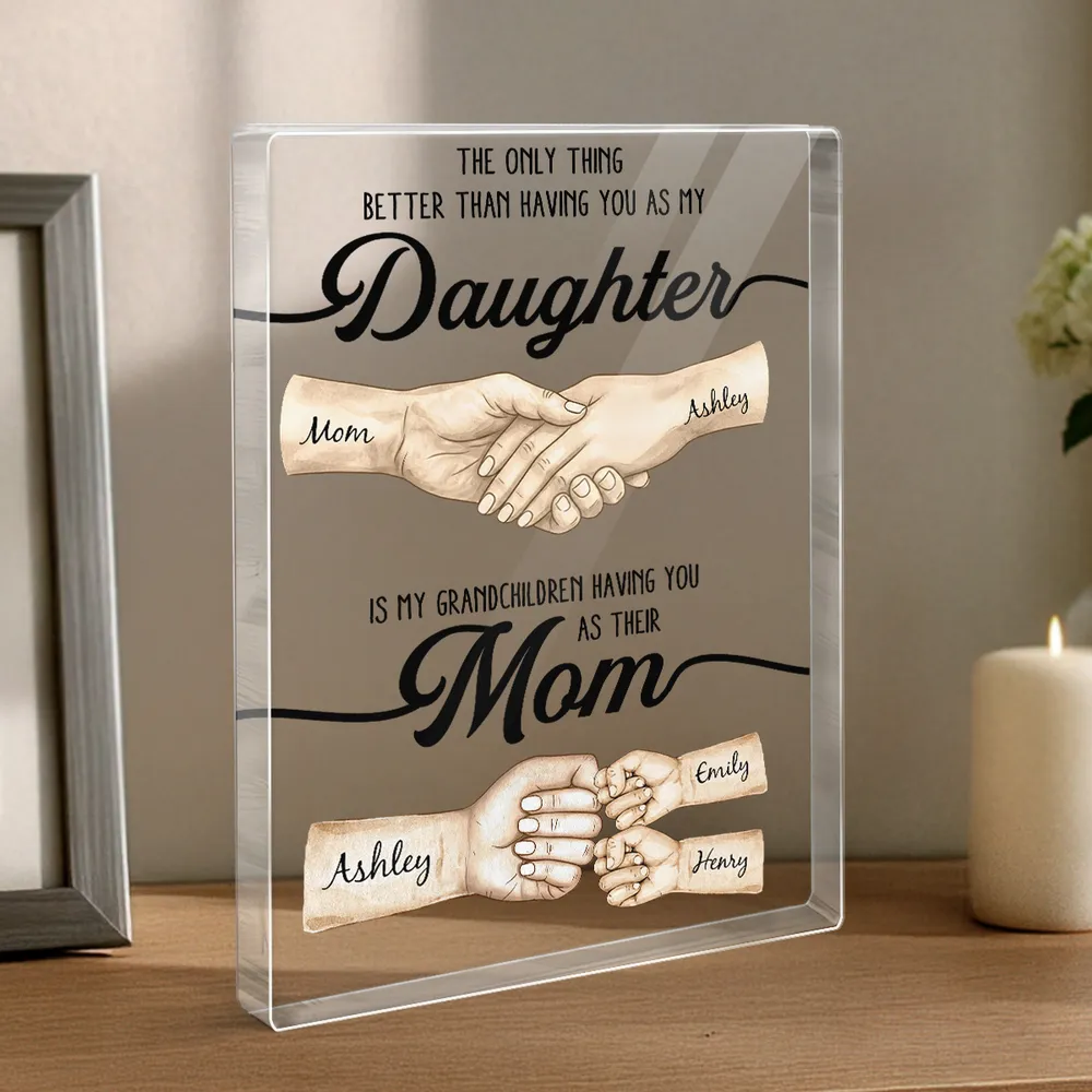 Personalized Acrylic Plaque for Mom and Daughter - Sentimental Gift for Mother's Day Plaque MagicInPrints