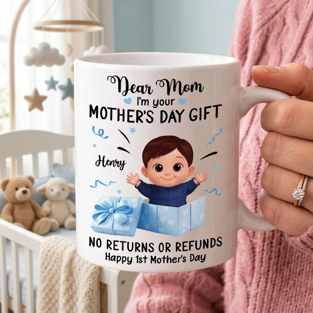 Personalized Mother's Day Mug for Mom - Cute Baby Design - First Mother's Day Gift Cup MagicInPrints