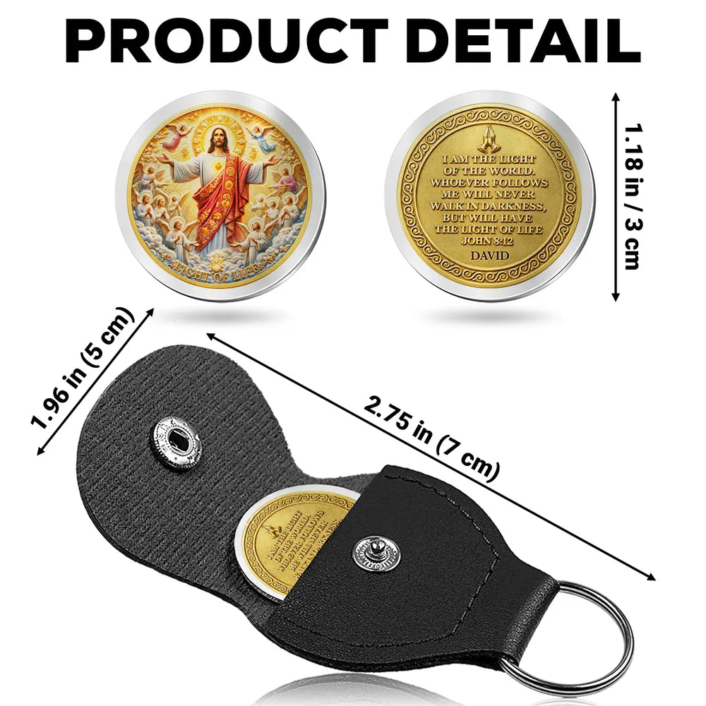 Engraved Religious Coin Keychain for Christians - Inspirational Gift Keychain MagicInPrints