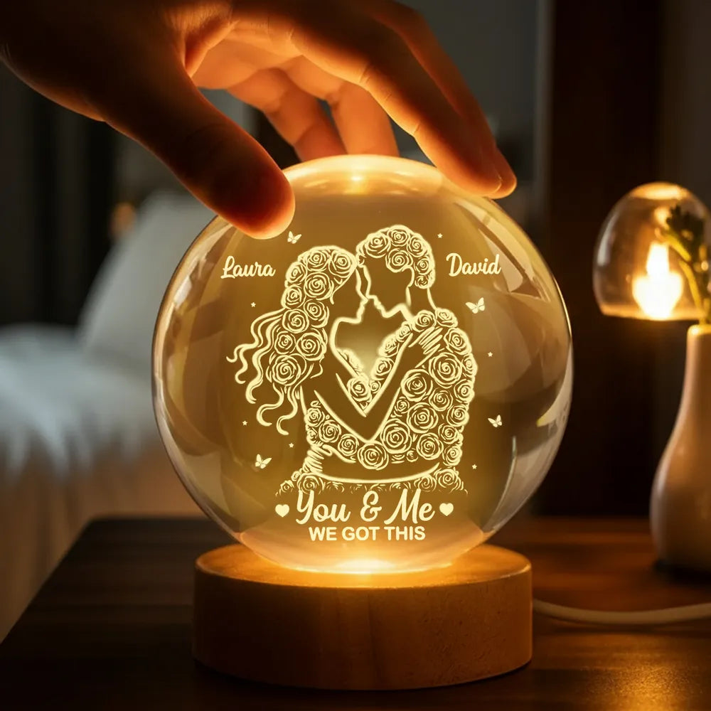 Personalized LED Night Light for Couples - Romantic Gift for Anniversaries Lamp MagicInPrints