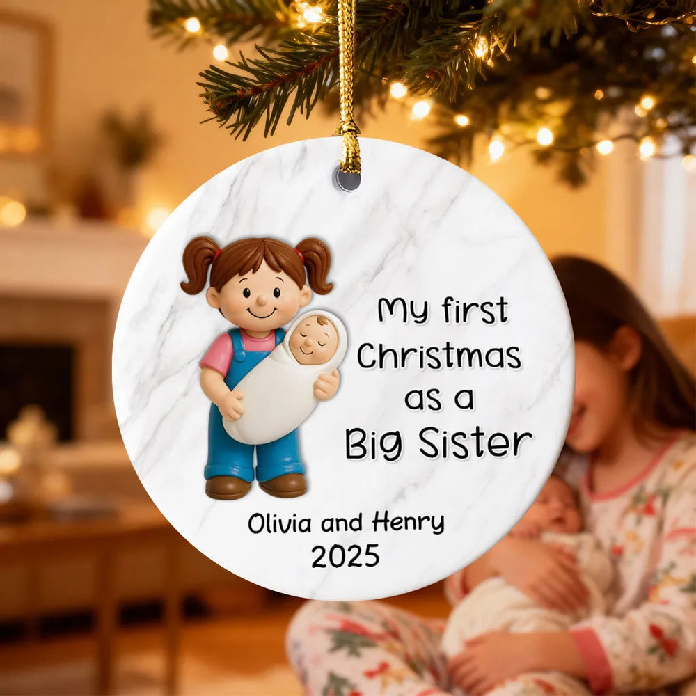 Personalized Christmas Ornament for New Big Brother - First Christmas Keepsake 2025 Ornament MagicInPrints