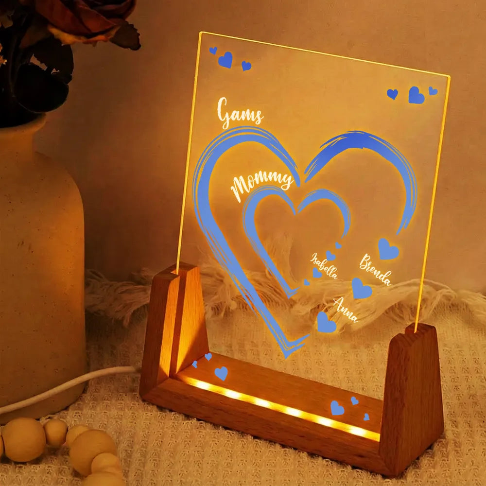 Personalized Heart Acrylic Plaque for Family - Mother's Day Gift Plaque MagicInPrints