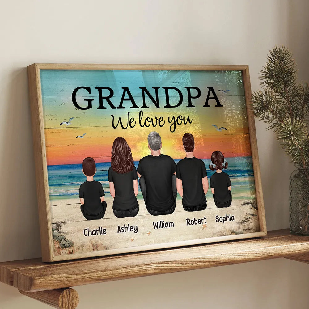Personalized Family Canvas Print for Grandpa - Sentimental Gift for Grandparents Poster or Canvas MagicInPrints