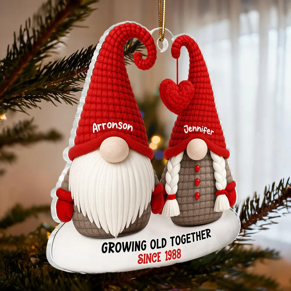 Personalized Gnome Couple Ornament for Couples - Anniversary Keepsake Ornament MagicInPrints
