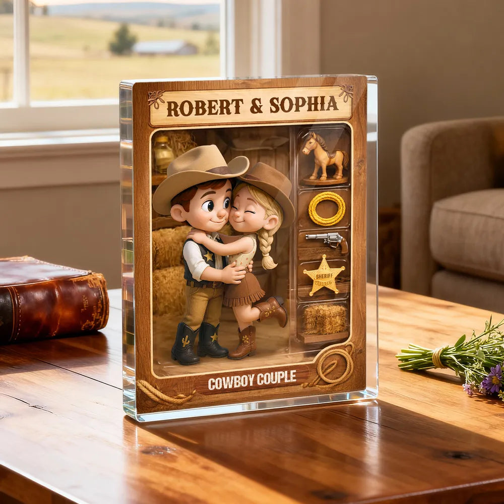 Personalized Cowboy Couple Figurine for Couples - Romantic Gift Plaque MagicInPrints