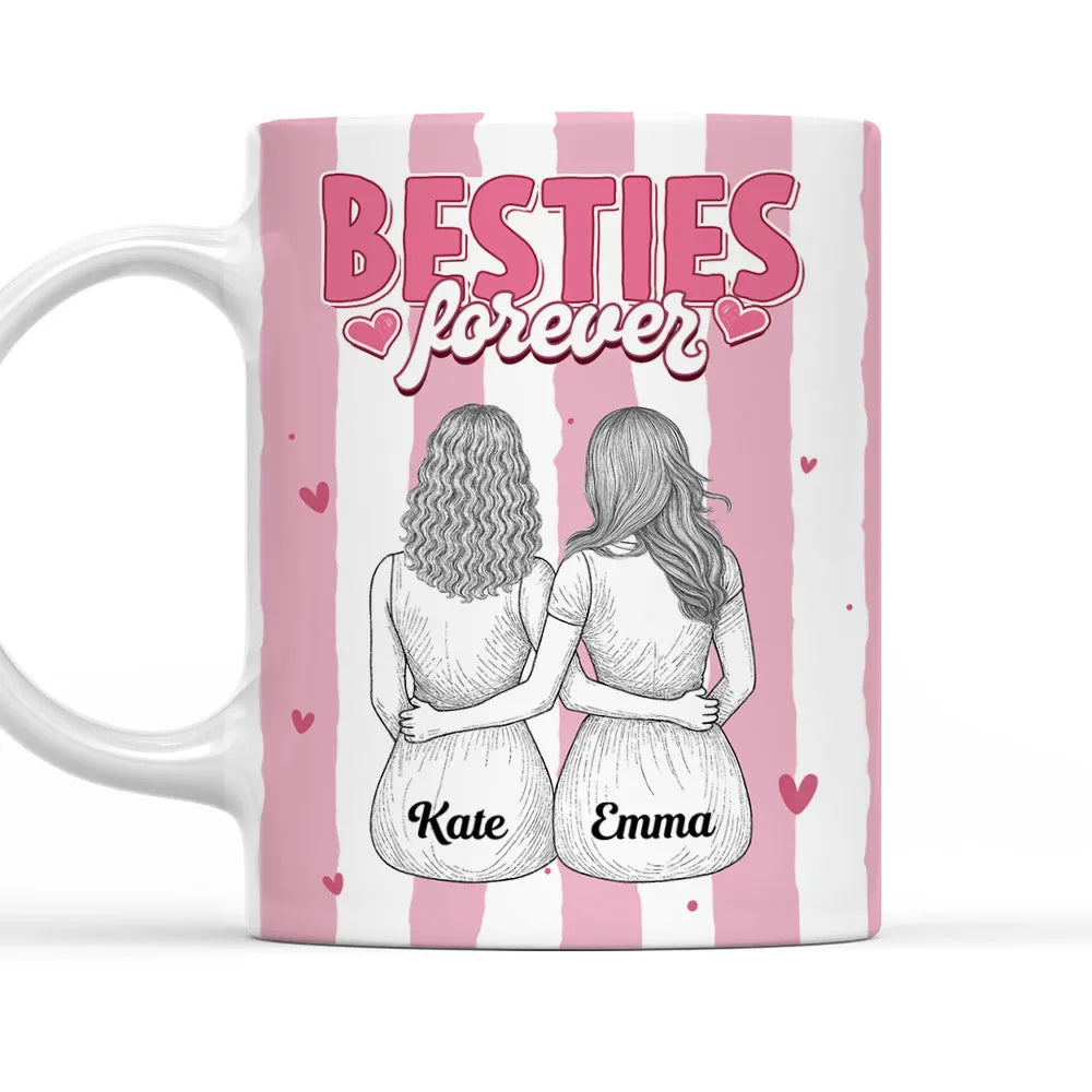 Personalized Best Friends Mug for Women - Custom Names, Heartwarming Gift Cup MagicInPrints