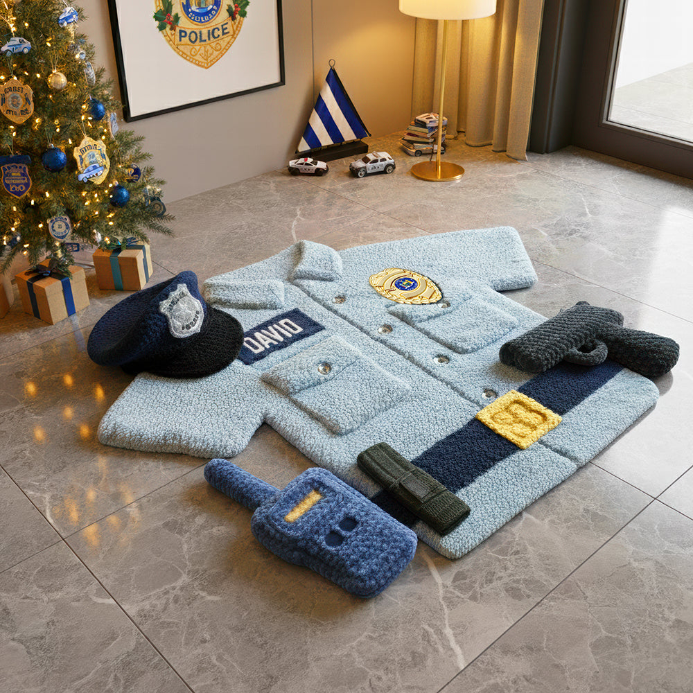 Step into Safety: Personalized Police Uniform Doormat - Unique Gifts for Law Enforcement and Their Families Doormat MagicInPrints