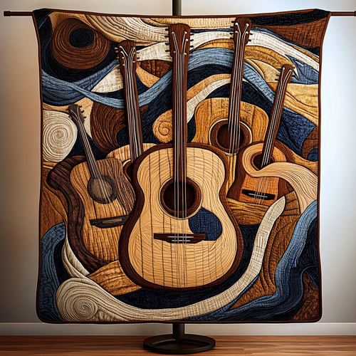 Custom Guitar Lover Blanket - Artistic Guitar Design for Music Enthusiasts Blanket PopCulturePrints