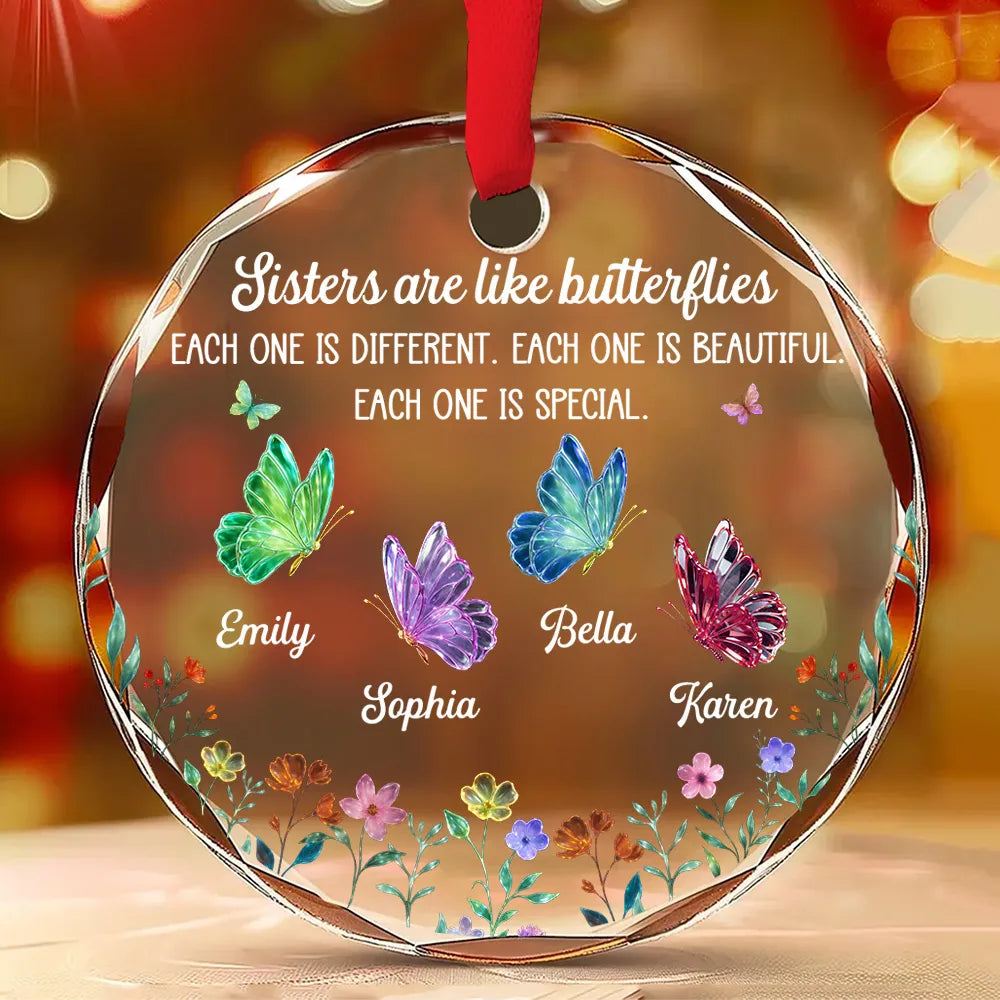 Personalized Sister Ornament - Butterfly Design for Christmas Ornament MagicInPrints