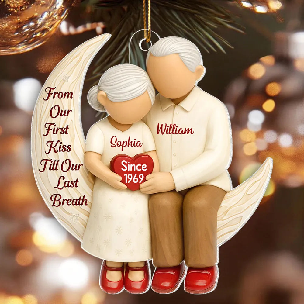 Personalized Couple Ornament for Seniors - Anniversary Keepsake Gift Ornament MagicInPrints
