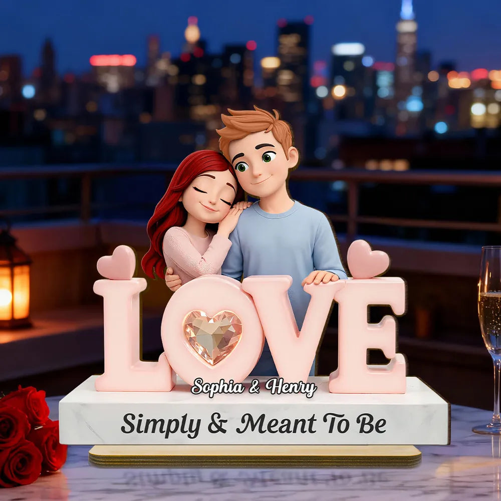 Personalized Couple Figurine Romantic Gift for Partners - Anniversary or Valentine's Day Plaque MagicInPrints
