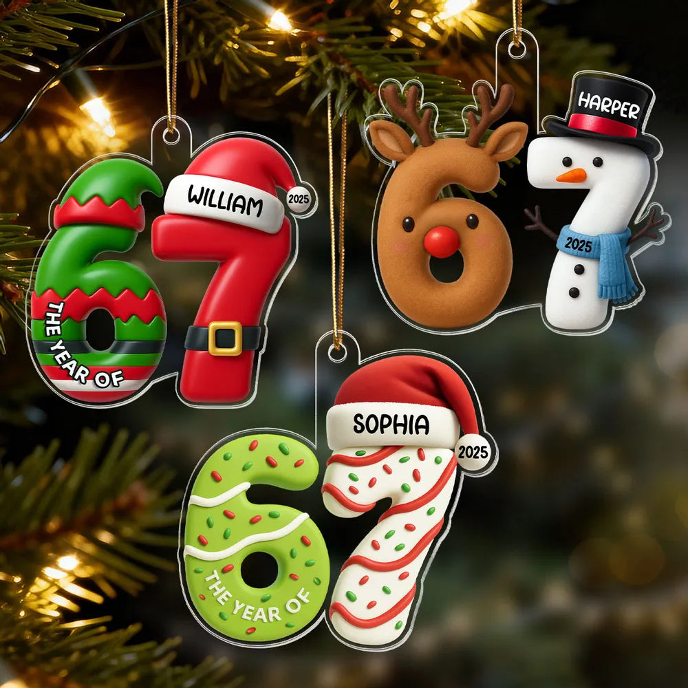 Personalized Christmas Ornament for Kids - Festive Holiday Decoration 2025 Ornament MagicInPrints