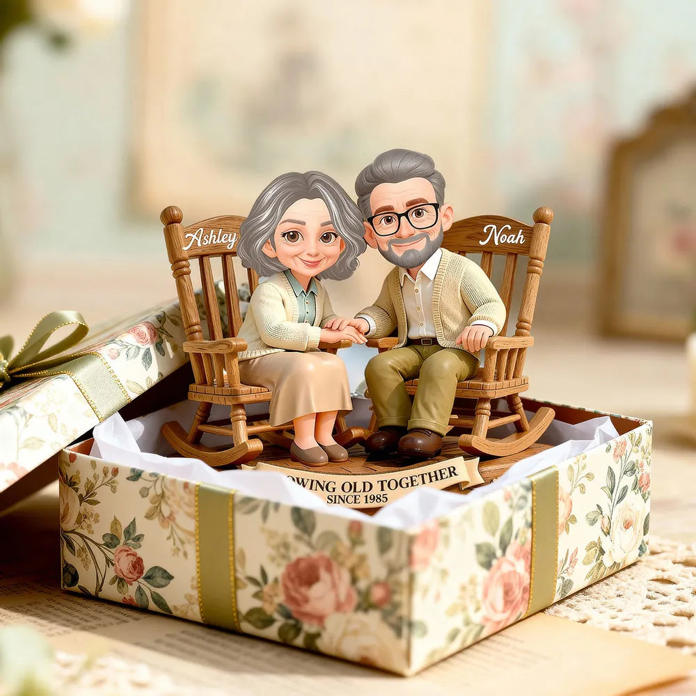 Personalized Couple Figurine for Seniors - Custom Anniversary Gift Plaque MagicInPrints