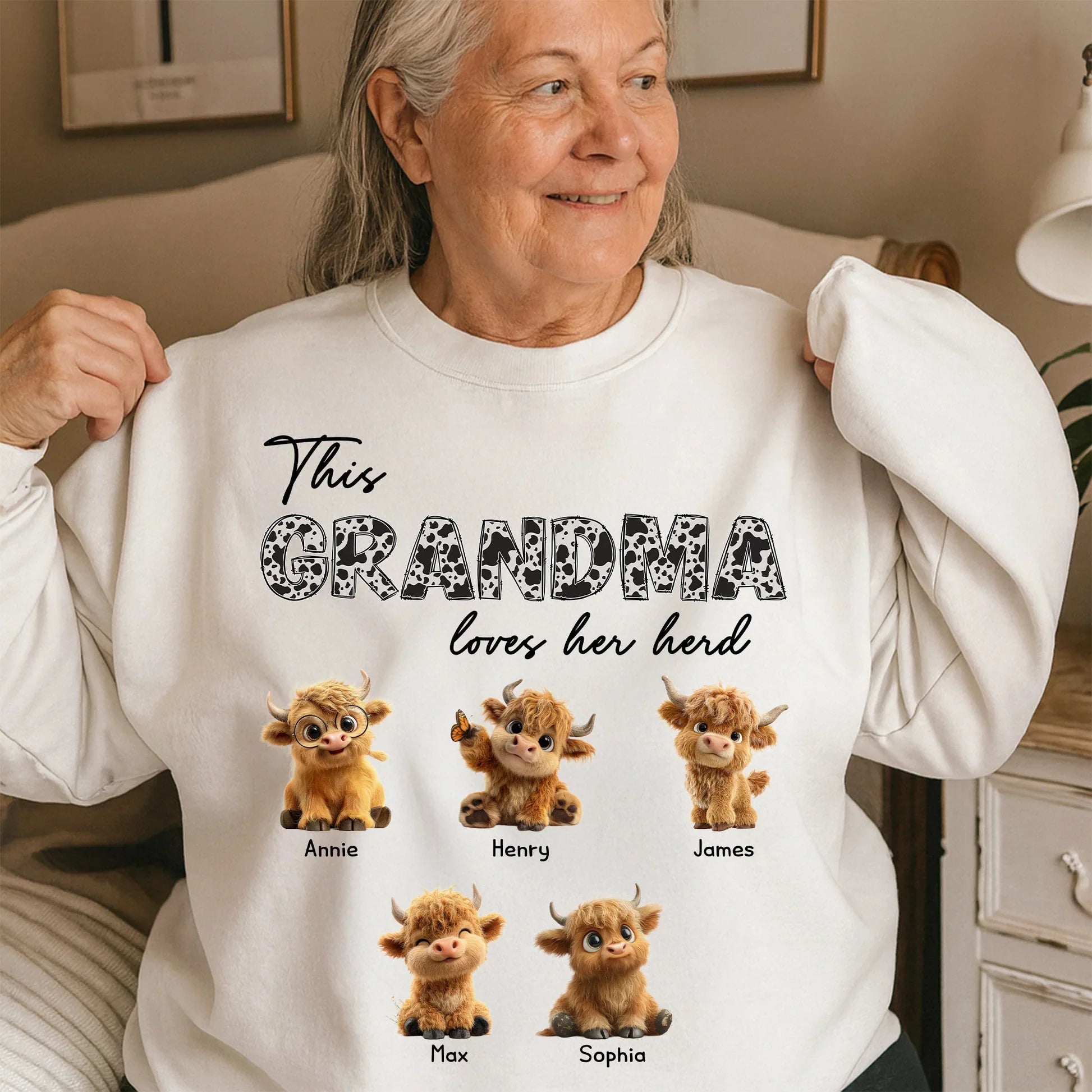 Personalized Grandma T-Shirt for Family with Cute Cartoon Animals - Perfect Gift Cloth MagicInPrints