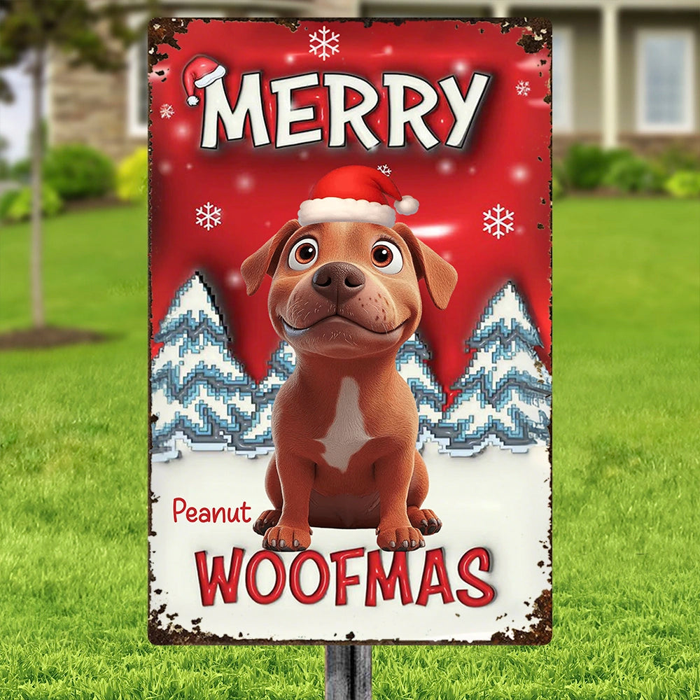 Personalized Dog Christmas Yard Sign for Pet Lovers - Holiday Decoration Sign MagicInPrints