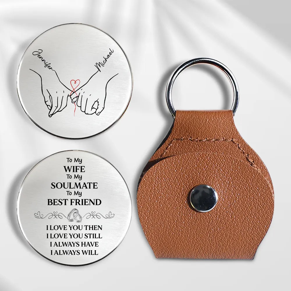 Personalized Keychain for Wife - Engraved Soulmate Message - Anniversary Gift Keychain MagicInPrints