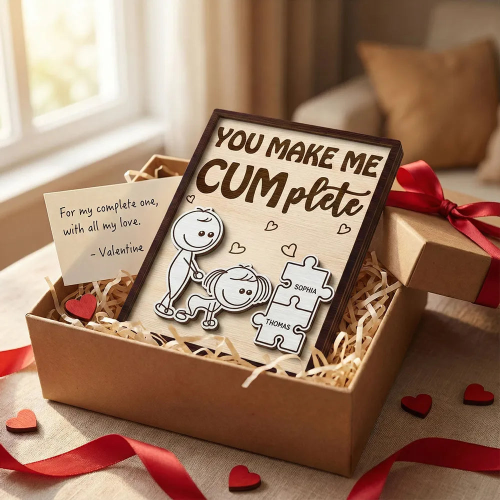 Personalized Wooden Puzzle Plaque for Couples - Romantic Gift Plaque MagicInPrints