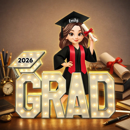 Custom Graduation LED Sign for 2026 Grads - Personalized Gift Plaque MagicInPrints