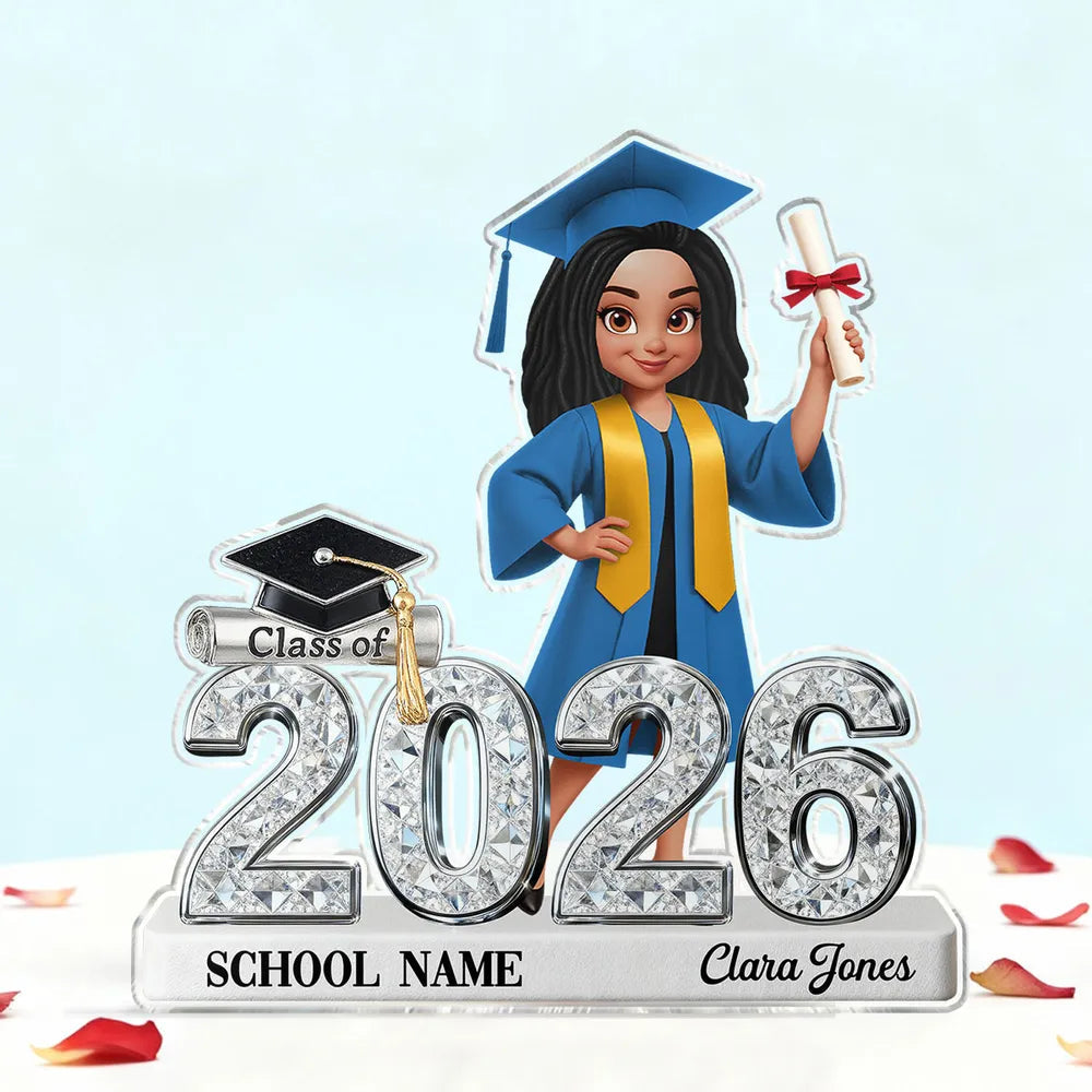 Custom Graduation Keepsake for Class of 2026 - Personalized School Name Gift Plaque MagicInPrints