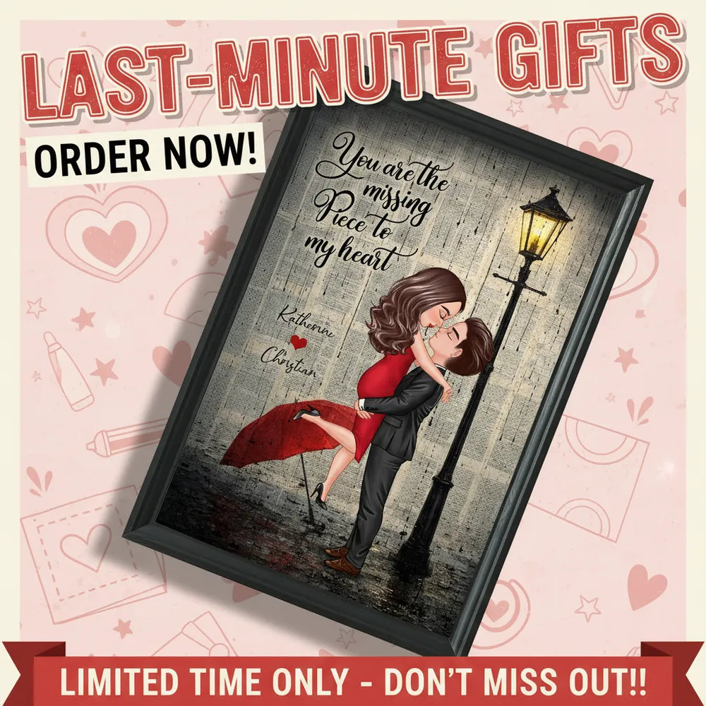 Personalized Romantic Couple Illustration Print - Anniversary Gift Poster or Canvas MagicInPrints