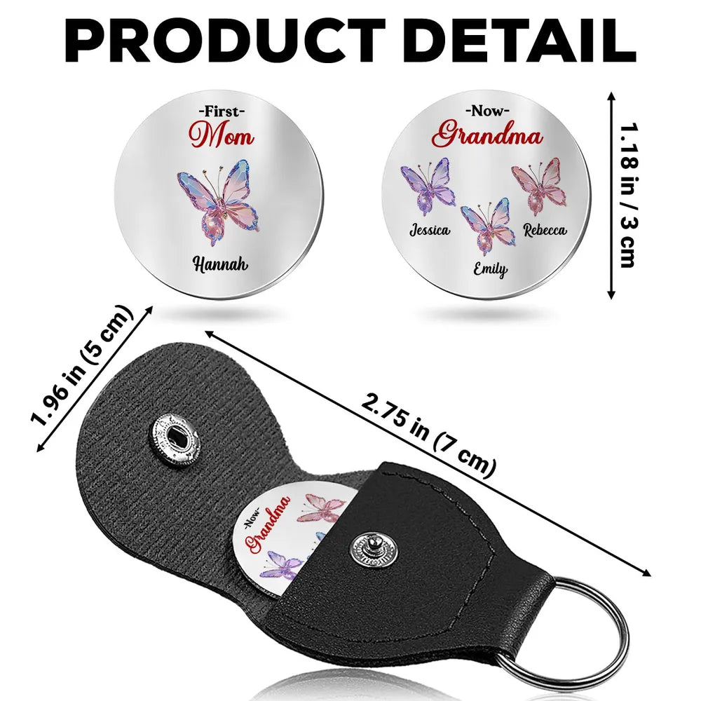 Personalized Butterfly Keychain for Mom and Grandma - Sentimental Gift Keychain MagicInPrints