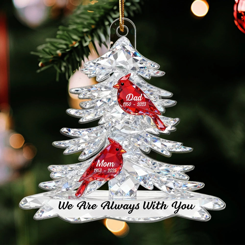 Personalized Memorial Crystal Ornament for Family - Christmas Tree Keepsake Ornament MagicInPrints