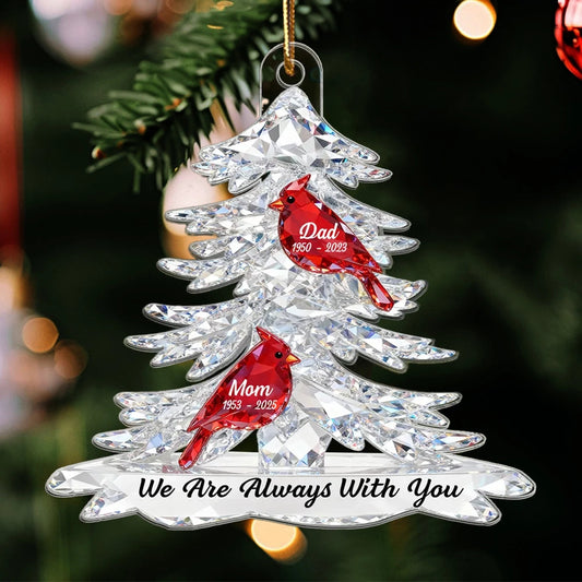Personalized Memorial Crystal Ornament for Family - Christmas Tree Keepsake Ornament MagicInPrints