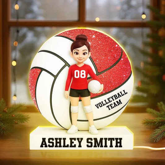 Custom Volleyball Team LED Night Light for Kids - Personalized Gift Plaque MagicInPrints