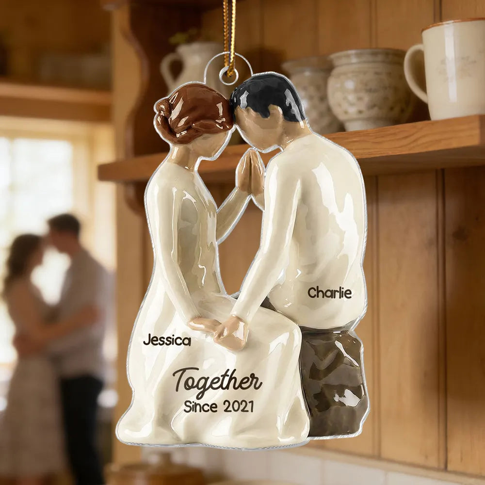 Personalized Couple Christmas Ornament for Newlyweds - First Christmas as Mr & Mrs Ornament MagicInPrints