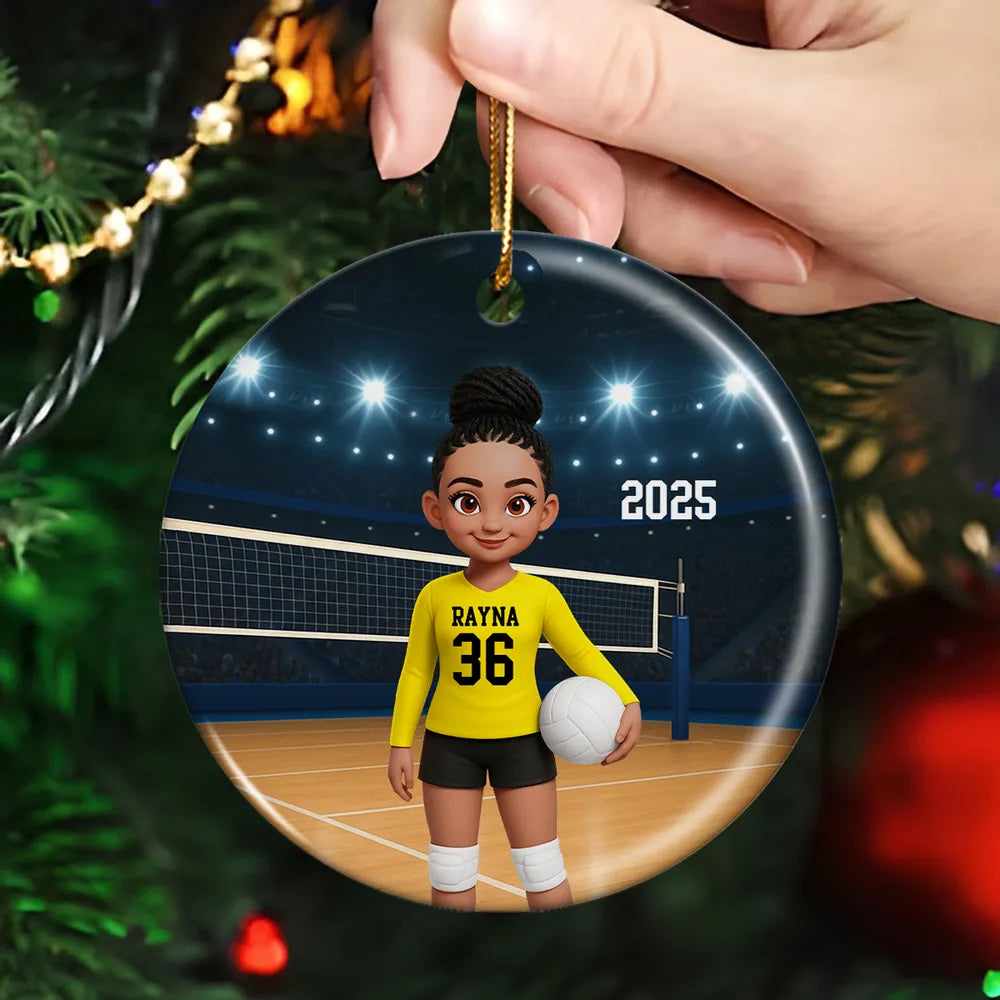 Custom Volleyball Ornament for Kids - Personalized Sports Gift 2025 Ornament MagicInPrints