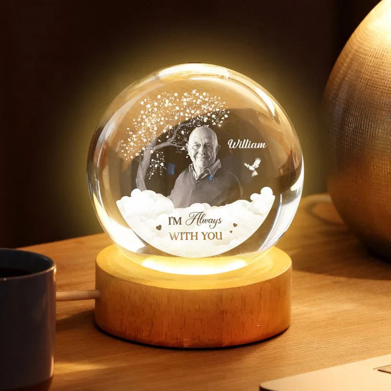 Personalized Memorial LED Lamp for Family - Sentimental Gift Lamp MagicInPrints