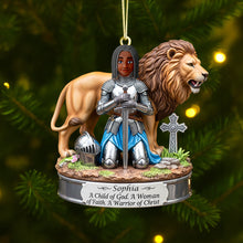 Load image into Gallery viewer, “A Warrior of Christ” - Personalized Acrylic Ornament for Faith-Filled Holiday Cheer Ornament MagicInPrints
