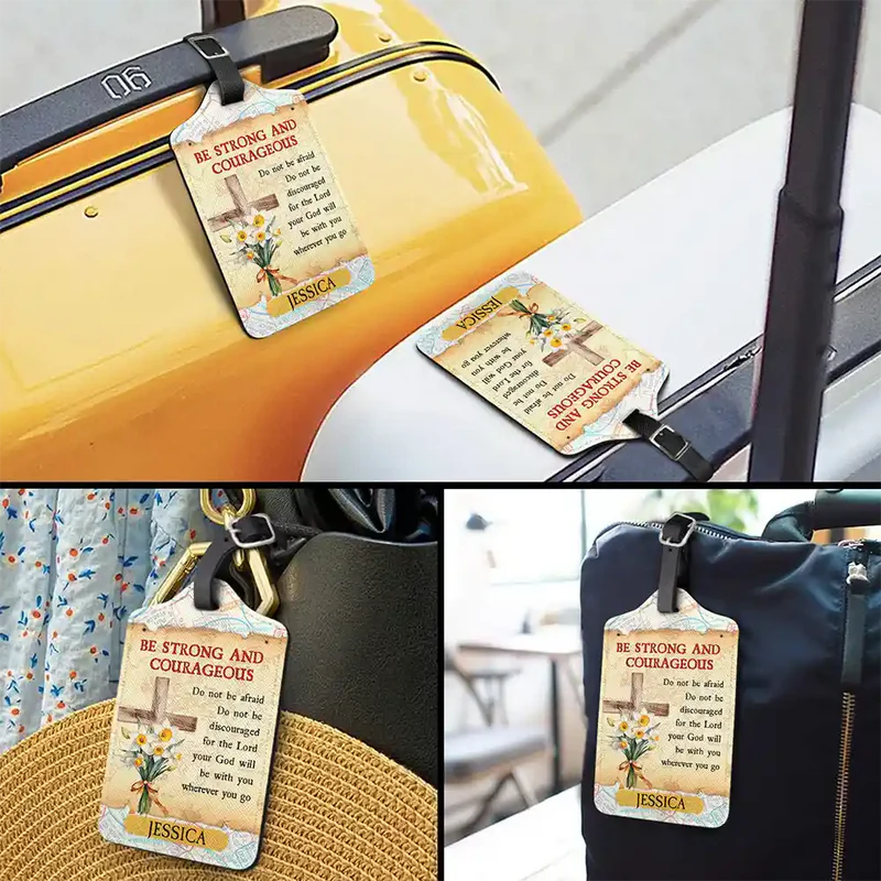 Custom Luggage Tag Christian Inspirational Message - Travel Encouragement Travel Gear MagicInPrints