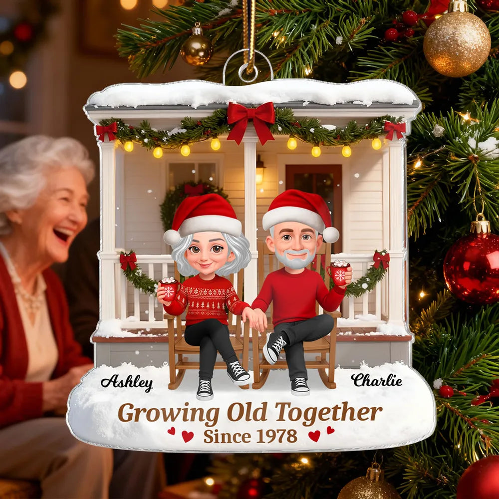 Personalized Couple Christmas Ornament - Growing Old Together Since 1988 Ornament MagicInPrints