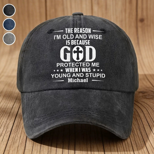 Personalized Embroidered Dad Hat for Men - Faithful Wisdom Gift Hat MagicInPrints