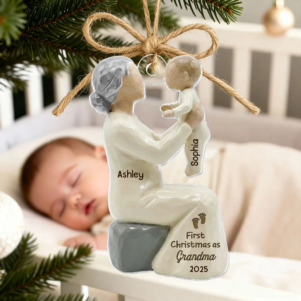 Personalized Christmas Ornament for Grandma - First Christmas Keepsake 2025 Ornament MagicInPrints